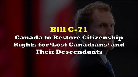 Canada To Restore Citizenship Rights For Lost Canadians And Their