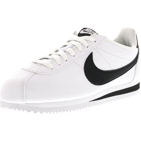 Nike Nike Womens Classic Cortez Leather Premium White Black Ankle