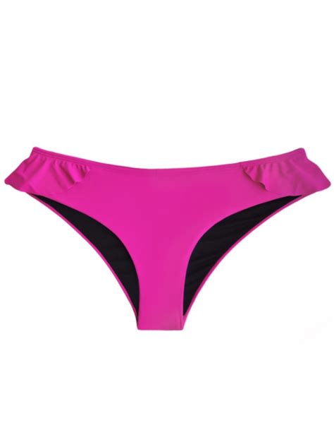 Bikini para mujer con vuelos fucsia Samia cl Tamaño L Color FUCSIA