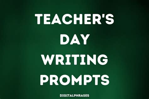 32 Teacher's Day Writing Prompts