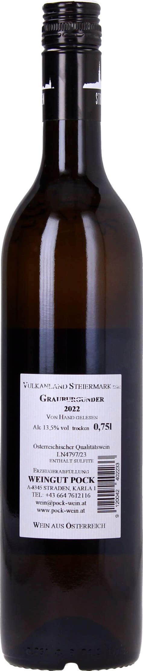 Weingut Pock Grauburgunder Dac L Piccantino Shop Online Italia