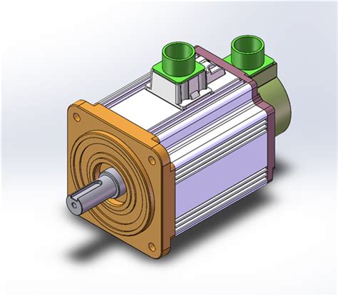 台达伺服电机3d模型下载三维模型solidworks模型 制造云 产品模型