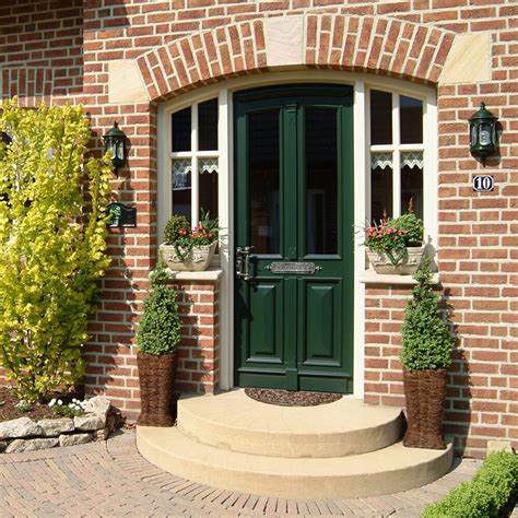 Broecking Fenster Landhaus Haustuer Holz Moosgruen Wooden House Doors