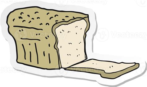 Pegatina De Un Pan De Dibujos Animados 39177023 Png