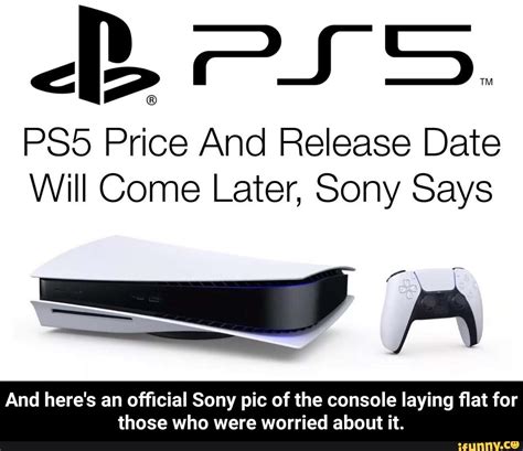 PS5 Price And Release Date Will Come Later, Sony Says And here's an official Sony pic of the ...