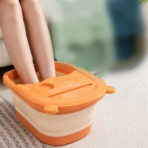 Cofest Large Size Portable Foot Soaker Collapsible Foot Bath Basin With Massage Acupoint