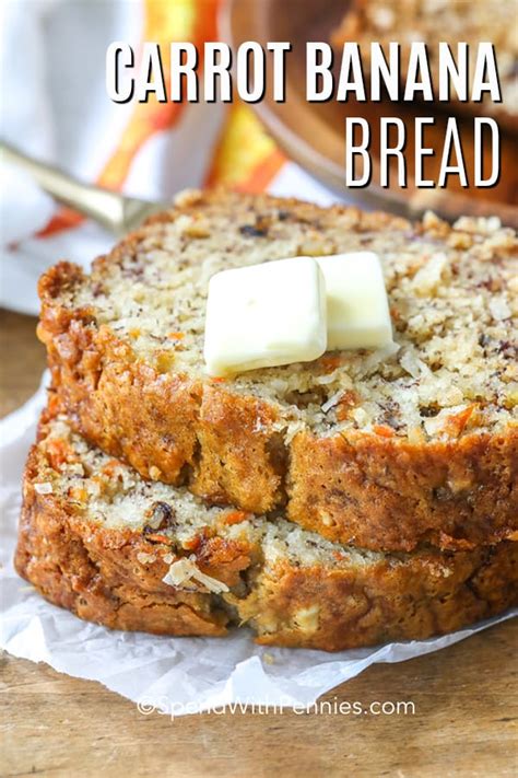 Carrot Banana Bread Easy And Delicious Spend With Pennies