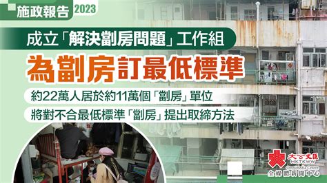 施政報告｜成立「解決劏房問題」工作組 財政司副司長任組長 香港 大公文匯網