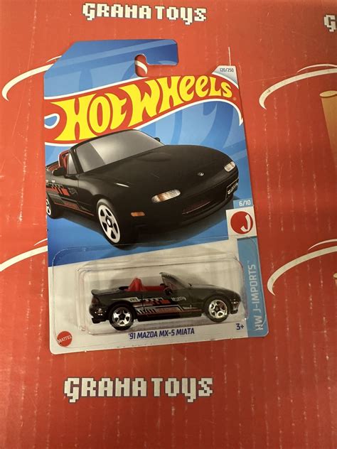 91 Mazda MX 5 Miata 120 J Imports 2024 Hot Wheels Case E G1213 Grana