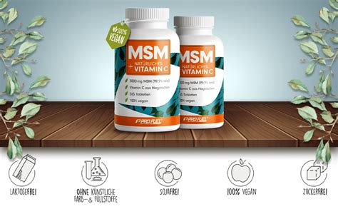 Msm Mg Pro Tag Nat Rliches Vitamin C Tabletten Mit