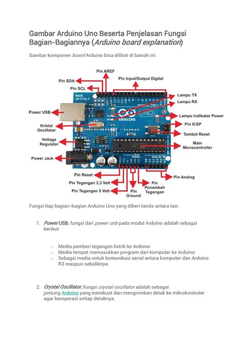 Solution Gambar Arduino Uno Beserta Penjelasan Fungsi Bagian Studypool