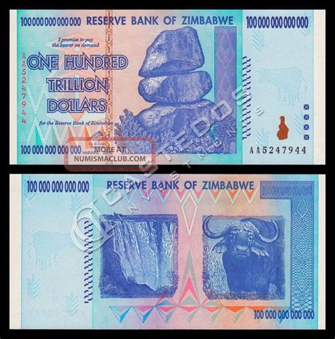 Zimbabwe 100 Trillion Dollars 2008 P91 Unc