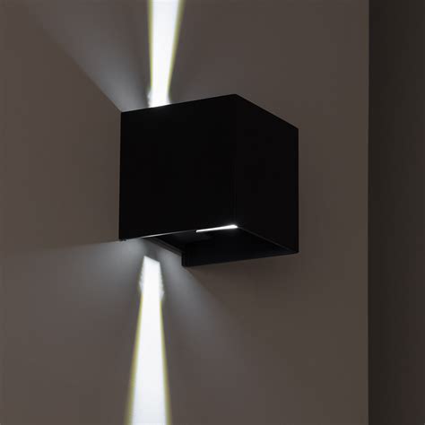 Aplique De Pared Exterior Led W De Aluminio Iluminaci N Doble Cara