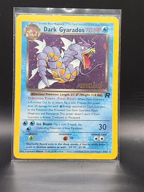 Pokemon Card Dark Gyarados Prerelease Wotc Promo Team Rocket