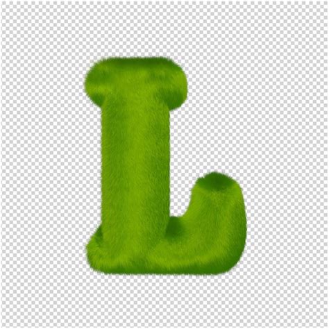 Les Lettres Sont Faites D Herbe Verte Lettre 3d L PSD Premium