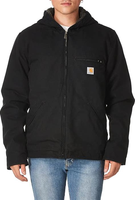 Carhartt Mens Relaxed Fit Washed Duck Sherpa Lined Jacket Amazonca Clothing Shoes And Accessories