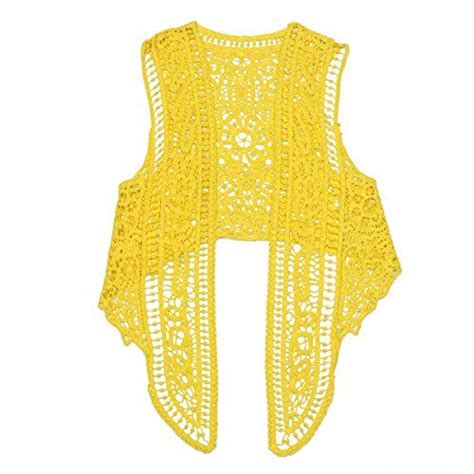 Jastie Pirate Curiosity Open Stitch Cardigan Boho Hippie Crochet Vest