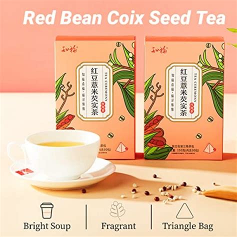 Red Bean Coix Seed Tea Bags 5 3oz 30 Count Ormosia Red Bean