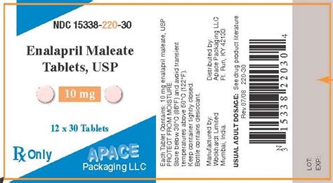 Enalapril Tablets Soluble Fda Prescribing Information Side Effects