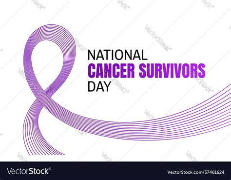 National Cancer Survivors Day Banner Royalty Free Vector