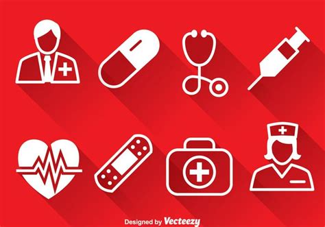 Medical White Icons Vector 121746 Vector Art at Vecteezy