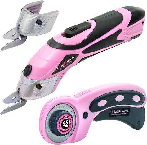 Pink Power Electric Fabric Scissors For Crafts Sewing