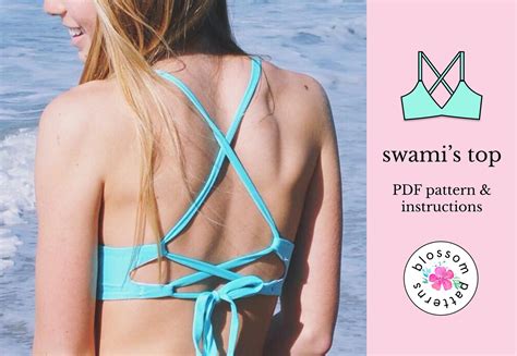 Womens Bikini Top Sewing Pattern PDF With How To Instructions Etsy