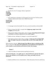 Mgmt Study Guide Mgmt Th Ed Robbins Judge Study Guide