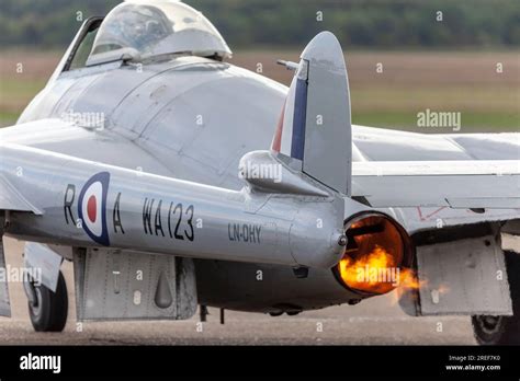 De Havilland Vampire F3 Fighter Aircraft From The 50s Stock Photo Alamy