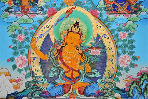 Profile Of Manjusri Buddhist Bodhisattva Of Wisdom