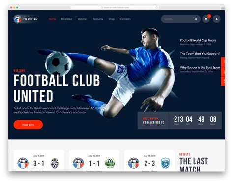 Soccer Website Template