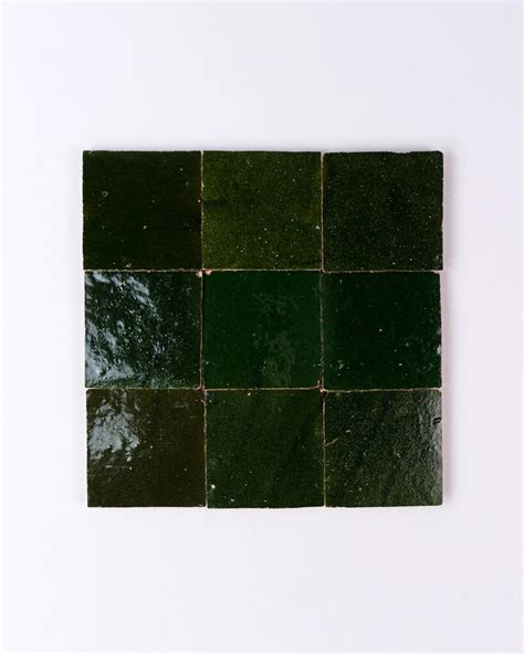 Forest Green Zellige Tile Otto Tiles Design USA