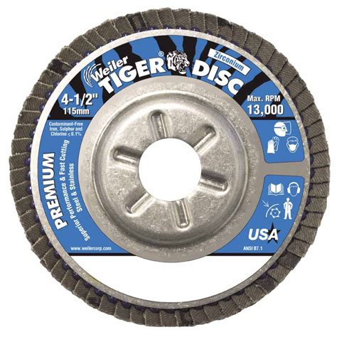 Weiler Tiger Premium Flap Discs Ennobin