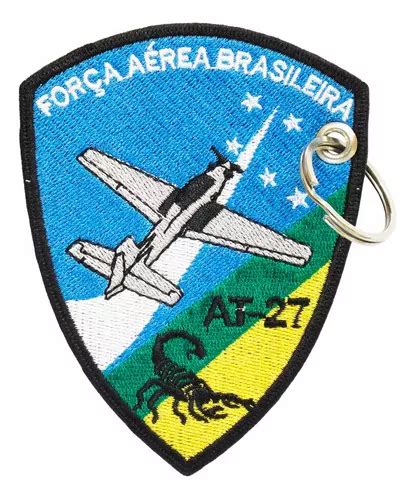 Patch Bordado Avião Da Força Aerea At27 Scorpion Chaveiro