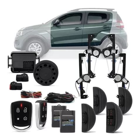 Kit Vidro Elétrico Fiat Mobi 2016 2017 2018 2019 4 Portas Completo