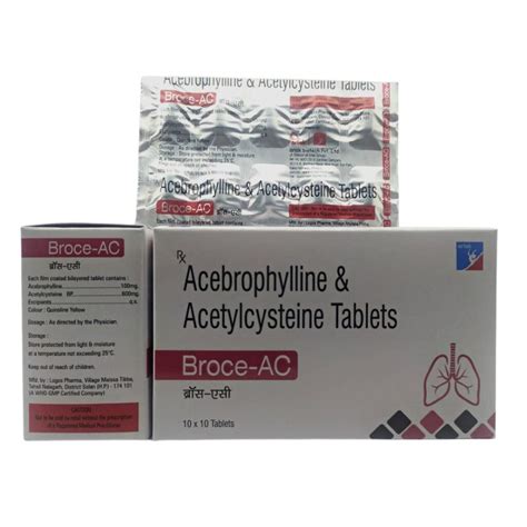 Acebrophylline And Acetylcysteine Tablet Manufacturer And Supplier