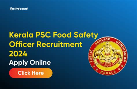 Kerala Psc Food Safety Officer Recruitment Apply Online Link