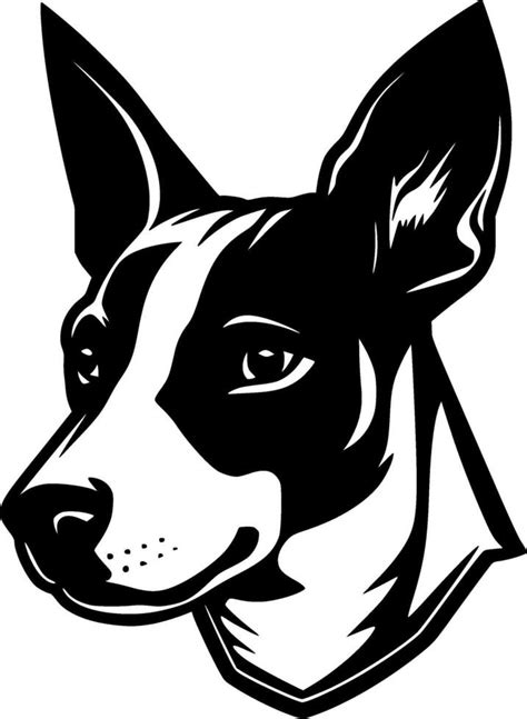 Basenji, Black and White Vector illustration 41007494 Vector Art at ...