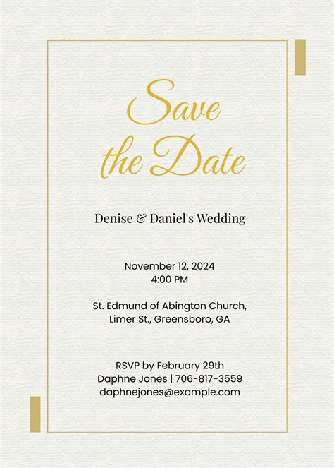 Free Save The Date Wedding Invitation Template Edit Online And Download