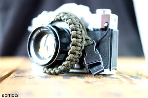 Paracord Camera Wrist Strap With Quick Release In Olive Drab Green By