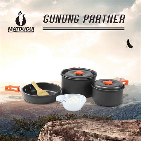 Jual Matougui Cooking Set Alat Masak Camping Praktis Perlengkapan Masak Outdoor Sy 300