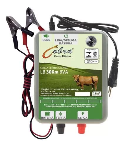 Aparelho De Choque Elétrico Cerca Rural 30km Lb 12v Cobra