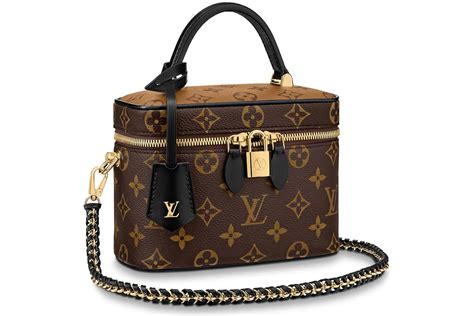 Louis Vuitton Vanity Monogram Reverse Pm Brown In Coated Canvascalfskin With Gold Tone