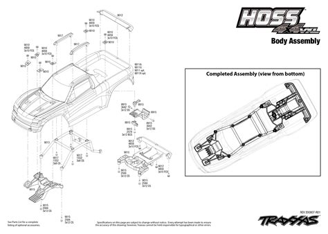 Exploded View Traxxas Hoss 110 Vxl 4wd Tqi Rtr Body Astra