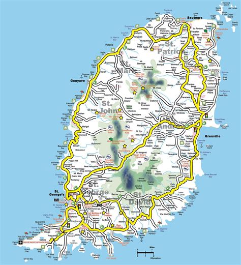 Grenada map map of grenada interactive road map with parishes ...