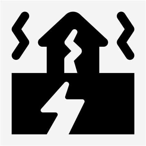 Earthquake Vector Hd Images Earthquake Glyph Icon Vector Earthquake