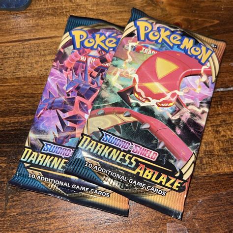 Pokemon TCG Sword Shield Darkness Ablaze Booster Pack Lot Of 32 Packs