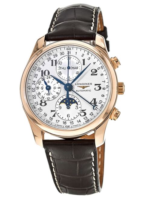 Longines Master Collection Moonphase 40mm Chronograph 18k Gold Mens