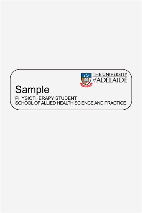 physiotherapy student badge  adelaide store