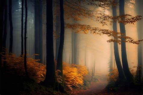 Premium Photo | Stylish wallpaper autumn forest in high resolution ...